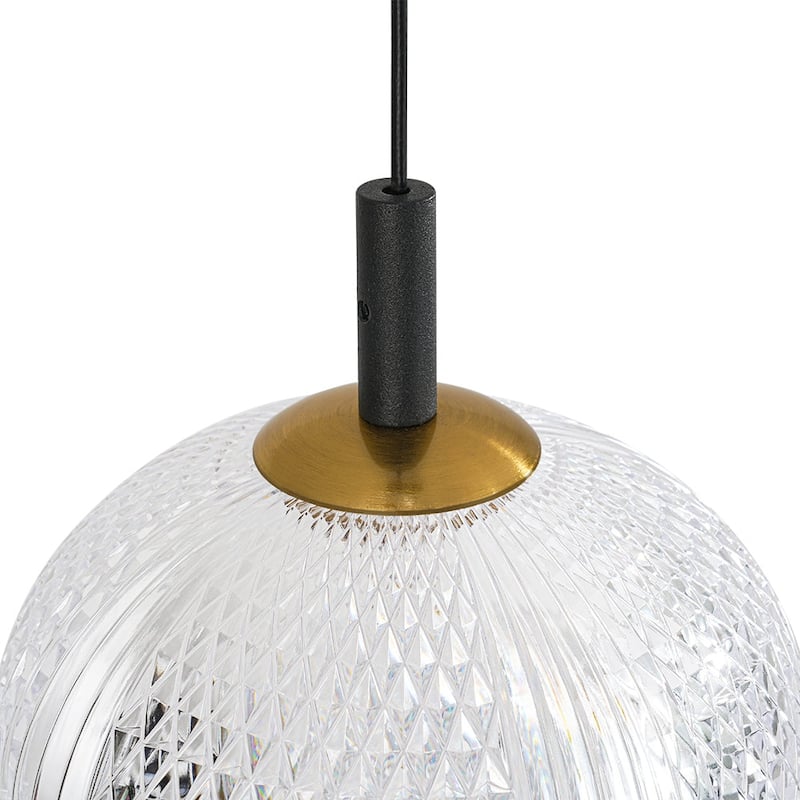 Glam 3-Light Acrylic Drops Dimmable LED Chandelier - N/A