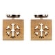 preview thumbnail 1 of 3, Snowflake Box Wooden Christmas Tealight Holders - 4.75" - Set of 2
