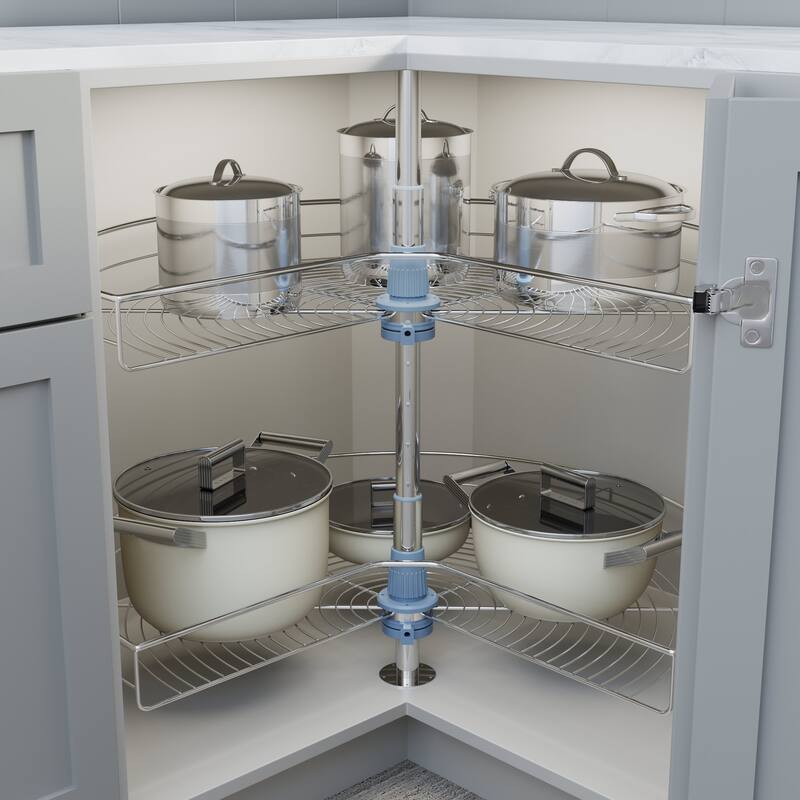 Dowell Lazy Susan 32" Diameter - 270 Degree Double Rack Stainless Steel