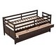 preview thumbnail 32 of 50, Elegant Low Loft Bed Twin Size with Trundle, Full Safety Fence, Climbing ladder and Storage Drawers, Solid & Sturdy, White
