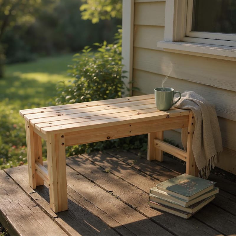 Sedona Solid Wood 36-Inch Backless Garden Bench