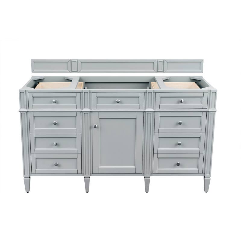 James Martin Vanities Brittany 60" Single Vanity, Urban Gray - Urban Gray Cabinet Base Only - No Top