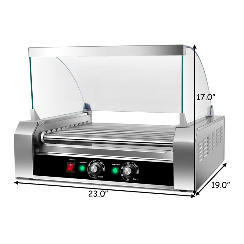 Costway Commercial 30 Hot Dog 11 Roller Grill Cooker Machine W/ cover - See Details