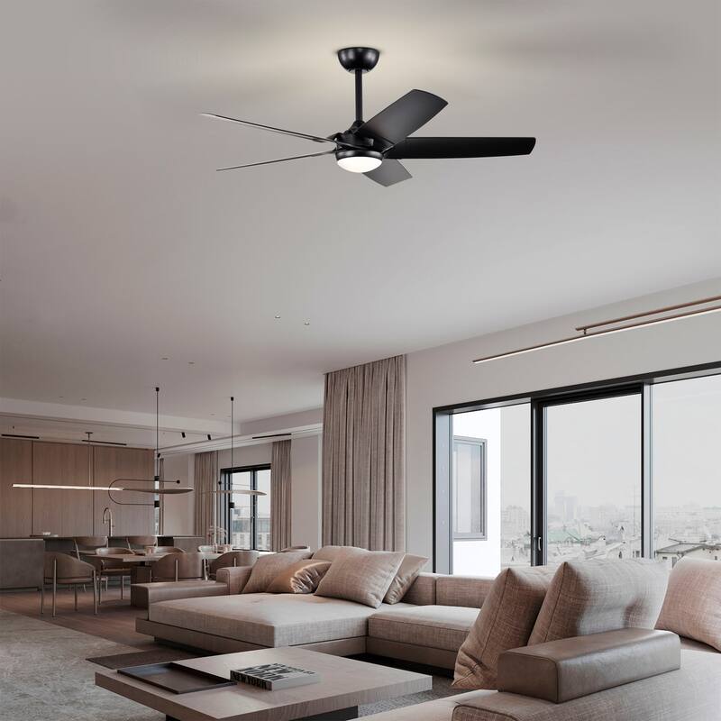 Angus 5-Blade Lighted Ceiling Fan with LED Lamp with Remote