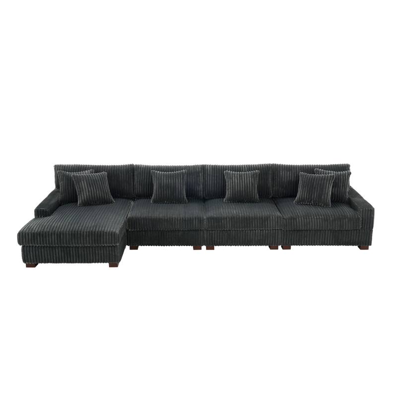 Anne 150" W Oversized Upholstered Modular Sectional Sofa