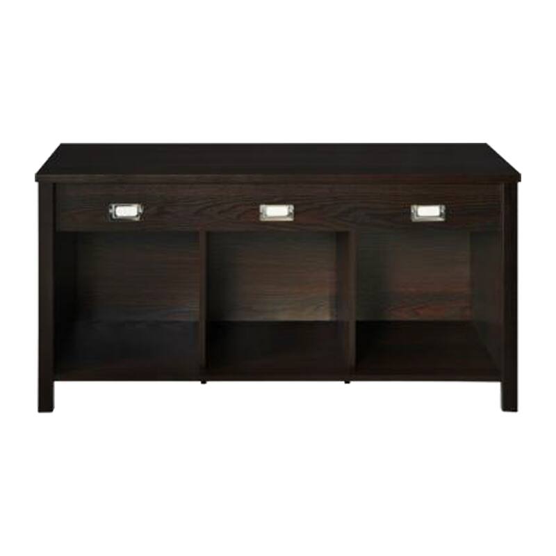 ClosetMaid Premium Cubeicals Black Walnut Laminate 3-Cube Storage Bench