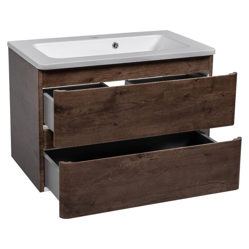 Wall-Mounted Bathroom Vanity with Washbasin Comfort Collection No Mirror