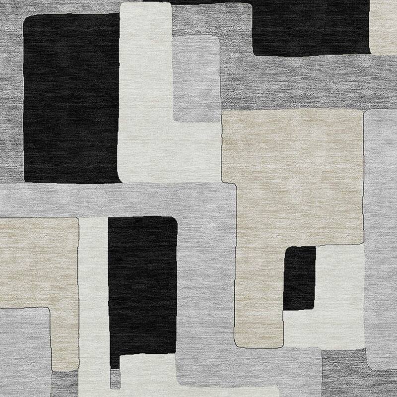 HomeRoots Geometric Transitional Rectangle Outdoor Rug