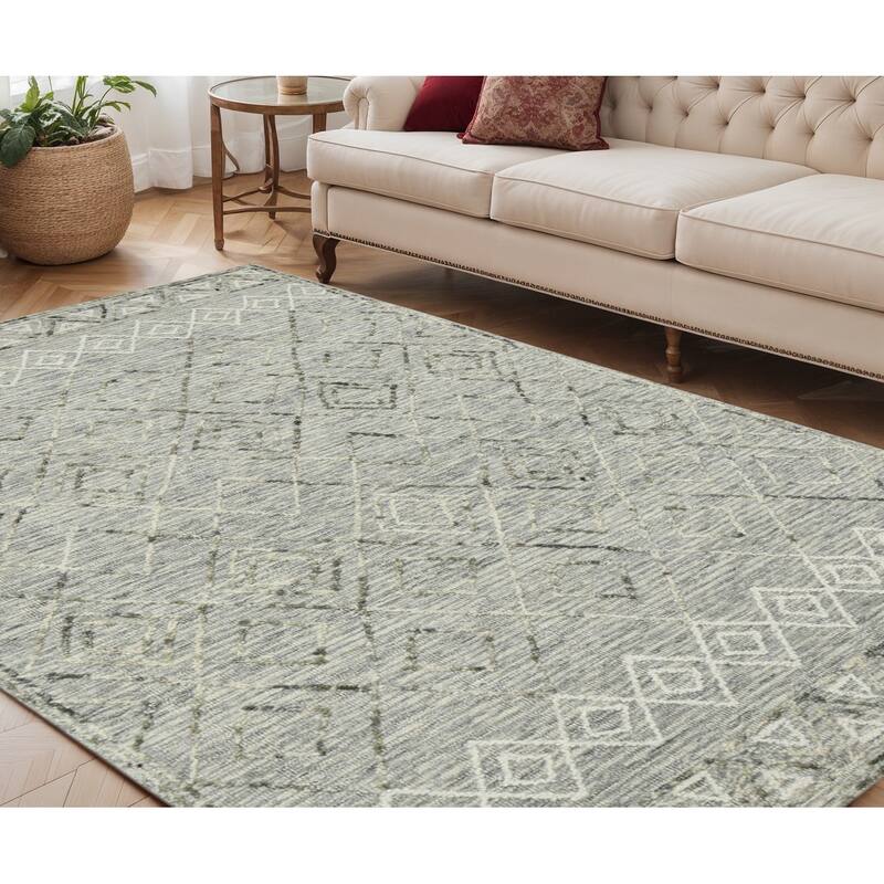 HomeRoots Argyle Lodge Rectangle Area Rug - 96.00 in. x 60.00 in.  x 0.40 in.