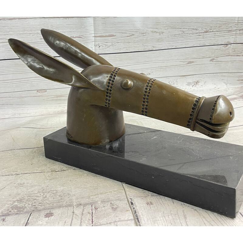 Donkey Head Bronze Metal Bust Sculpture On Marble Base After Pablo Pico