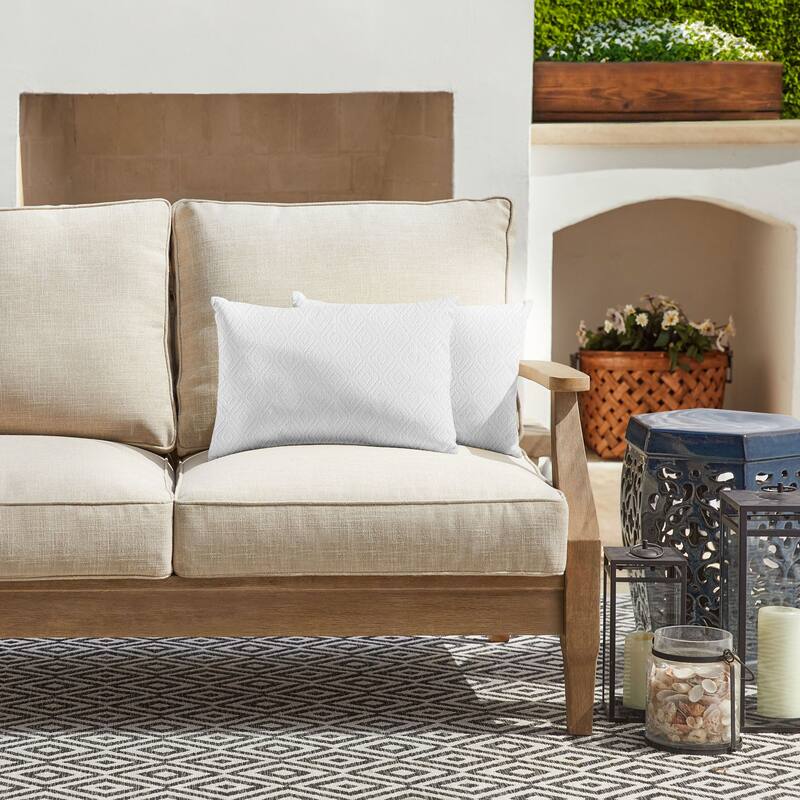 Sunbrella Textured Indoor/Outdoor Knife Edge Pillow (Set of 2)