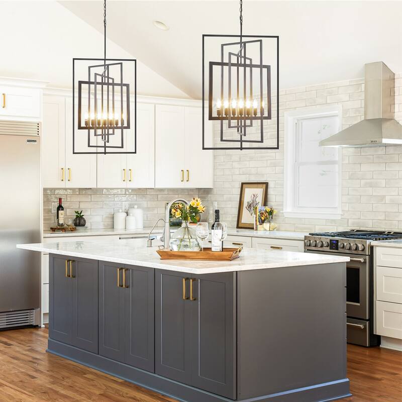 7-Light Pendant Light, 23Inch Farmhouse Chandelier Fixture with UL