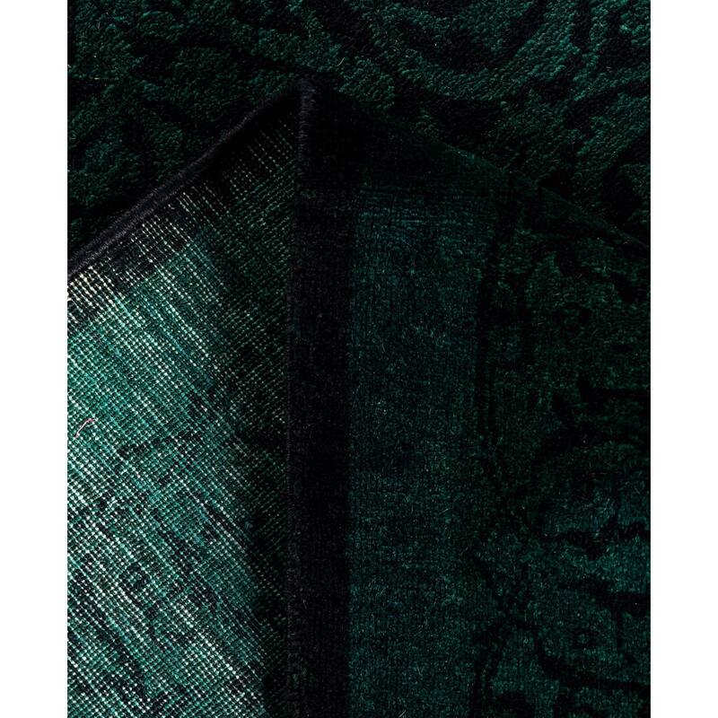 Overdyed One-of-a-Kind Hand-Knotted Area Rug - Black - 3' 1" x 5' 3"