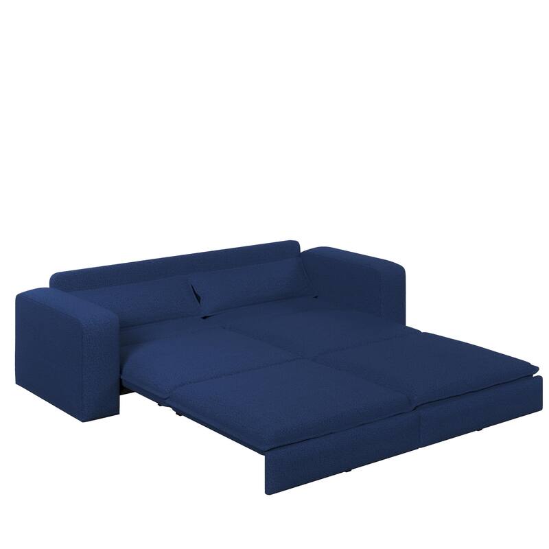 GDFStudio - Teddy 93" 3-in-1 Convertible Sleeper Sofa with 2 Lumbar Pillows
