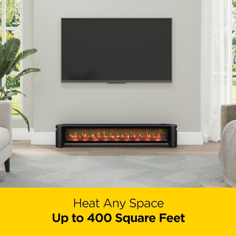 duraflame® Electric Fireplace Baseboard Heater, Black