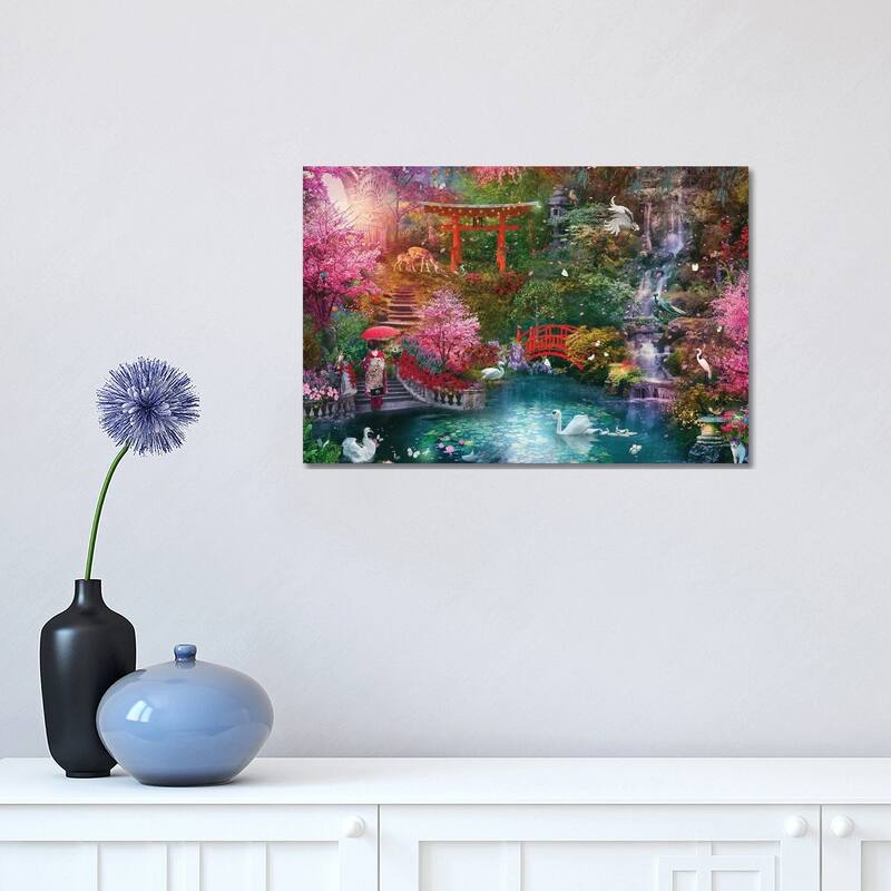 iCanvas "Japanese Garden" by Claudia McKinney Canvas Print - 12x18x1.5