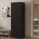 preview thumbnail 8 of 12, 23.6" W 70.9"High Shoe Cabinet, 8 Floors, Three Adjustable Boards Black
