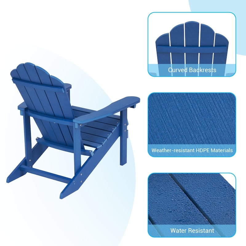 BONOSUKI Patio Adirondack Chairs Weather-resistant(Set of 2)