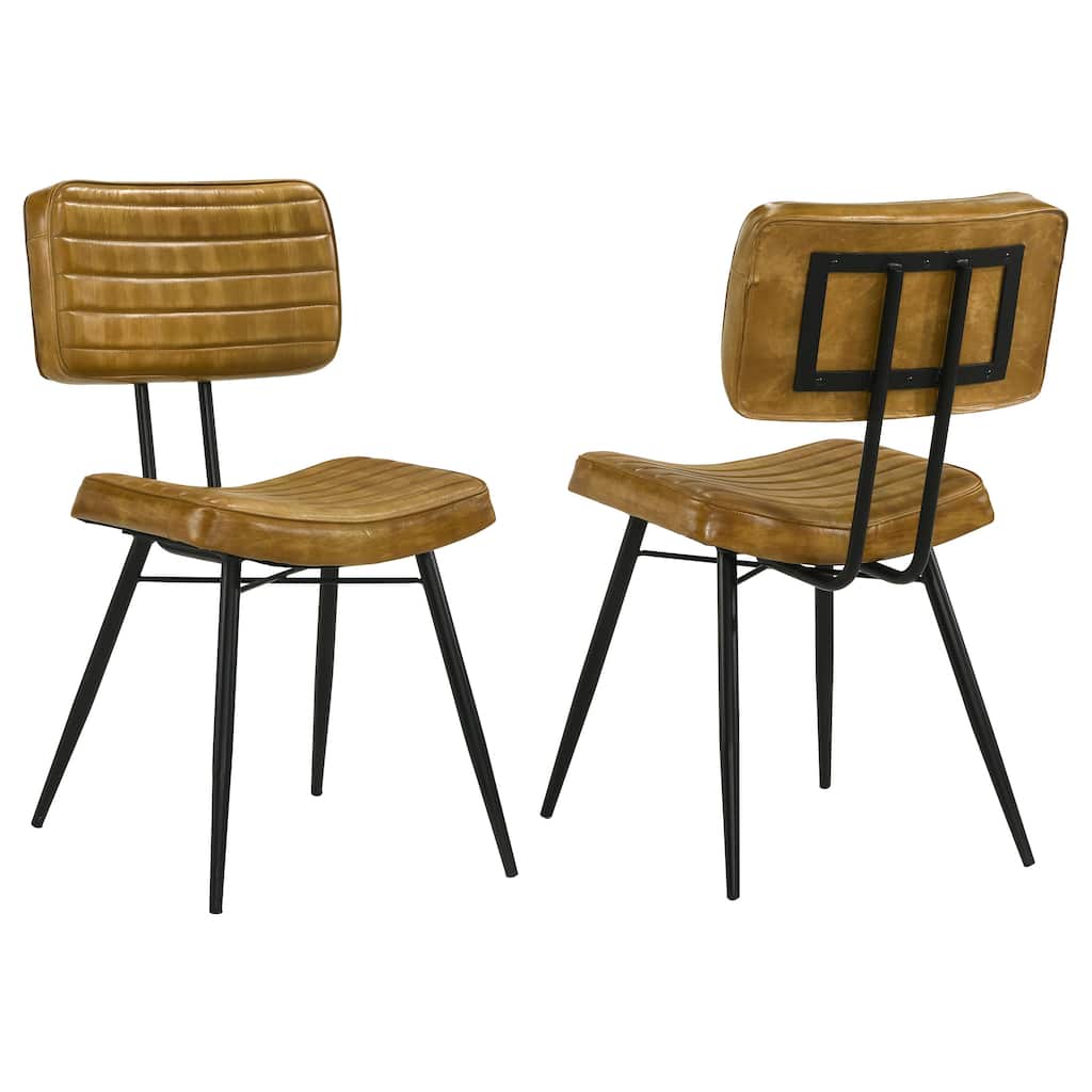 Misty Leather Upholstered Dining Side Chair (Set of 2)
