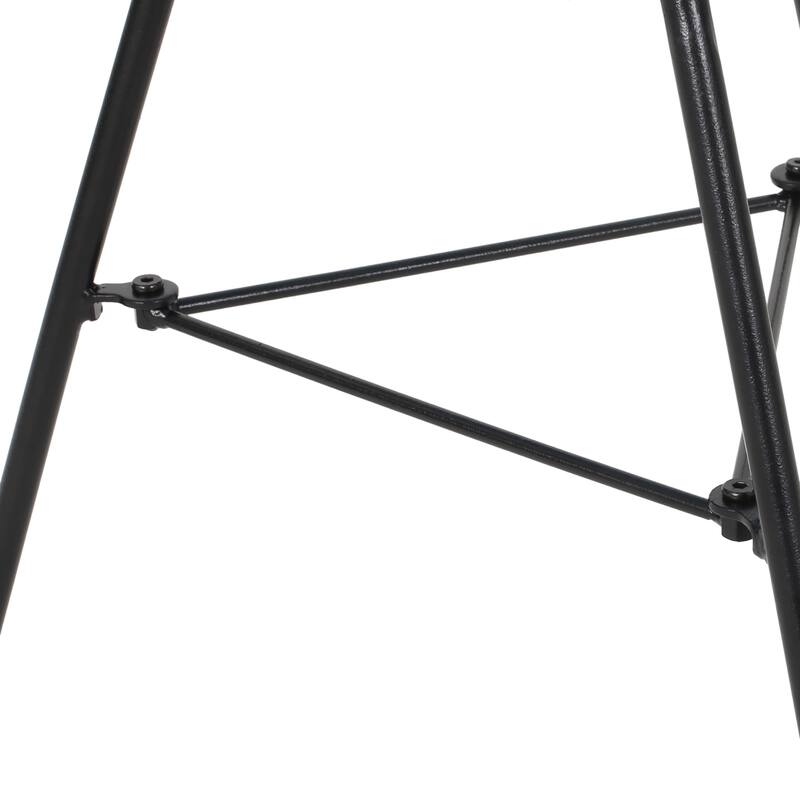 Modern Outdoor Rattan Side Table with Tempered Glass
