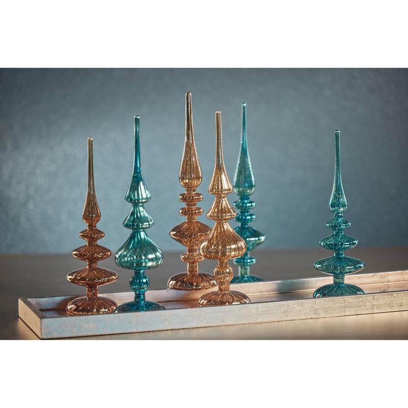 Azenor 13" LED Tabletop Finials, Set of 2