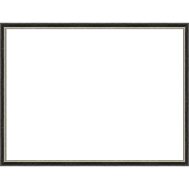 Amanti Art Theo Black Silver Narrow Framed Dry Erase Magnetic Board