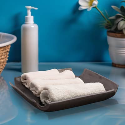 Allan Andrews Graphite Aluminum Tray with Notched Corners