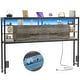 preview thumbnail 83 of 82, Headboards with Storage Shelves, Head Board with Power Outlet and LED Light for Bed Frame