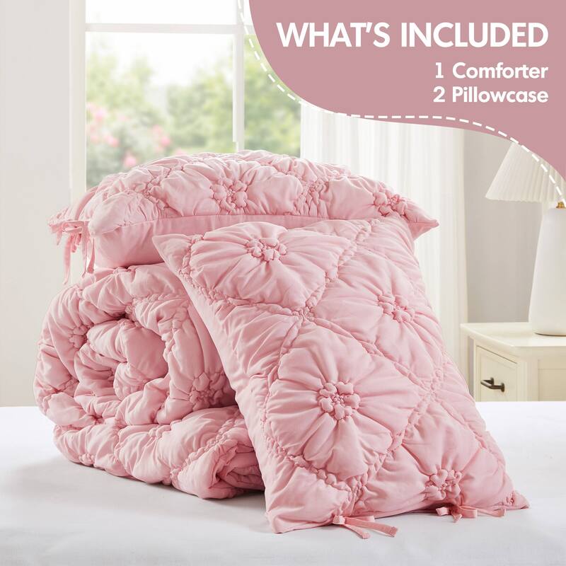 Intelligent Design Lily Embroidered Comforter Set