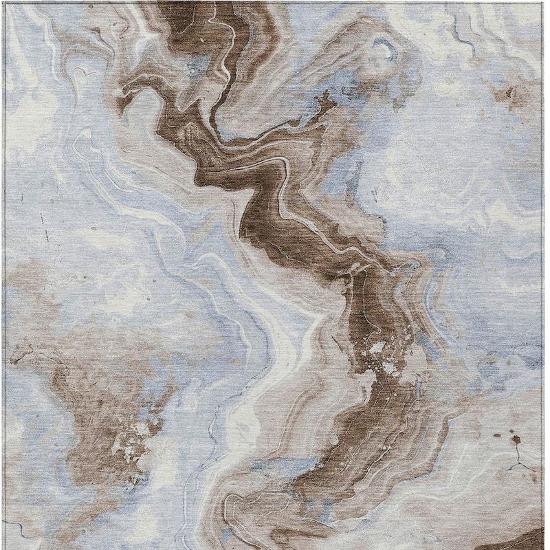 HomeRoots Abstract Transitional Rectangle Outdoor Rug