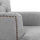 preview thumbnail 8 of 8, SAFAVIEH Manchester Light Grey Tufted Club Chair - 28" x 34.4" x 32.7"