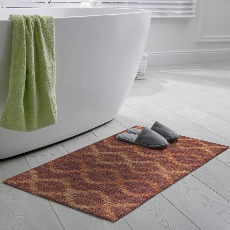 Indoor/ Outdoor Addison Yuma Southwest Chevron Washable Area Rug - 1'8" x 2'6" - Canyon