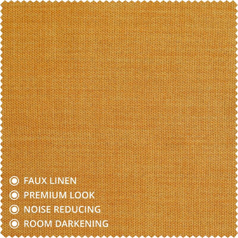 Exclusive Fabrics Textured Faux Linen Room Darkening Curtains for Bedroom & Living Room Curtains (1 Panel)