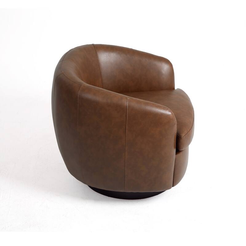 Upholstered Swivel Barrel Chair Set of 2