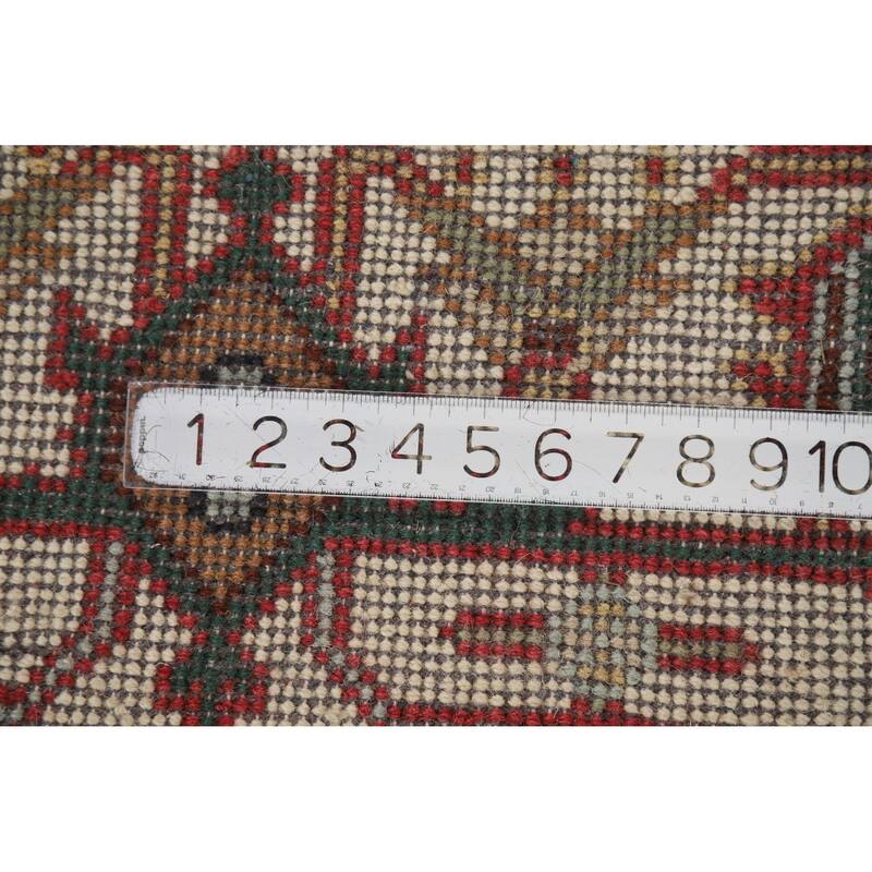 Hand Knotted Oriental 100% Wool Carpet Traditional Medallion Navy Blue & Blues Heriz (serapi) Area Rug - 9' 11'' X 7' 10''