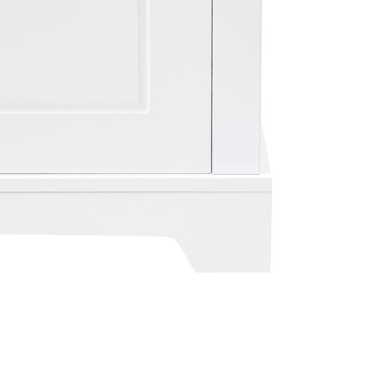Tall Freestanding Storage Cabinet Bathroom Floor Cabinet with Door Shelves, Adjustable Shelves, Drawer and Anti-toppling Design