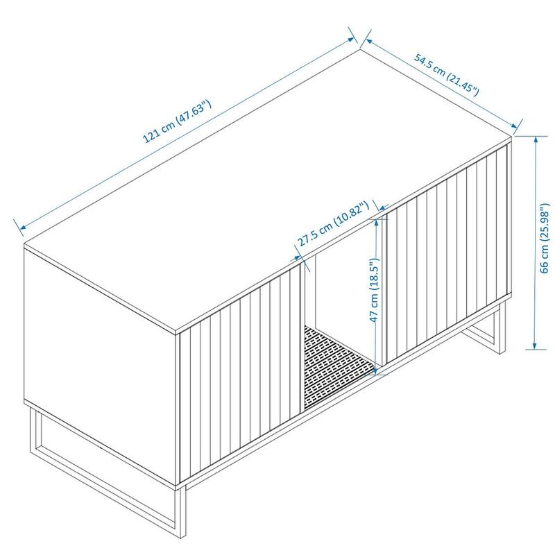76.4 lbs Modern Wooden Cat House with Scratching Mat