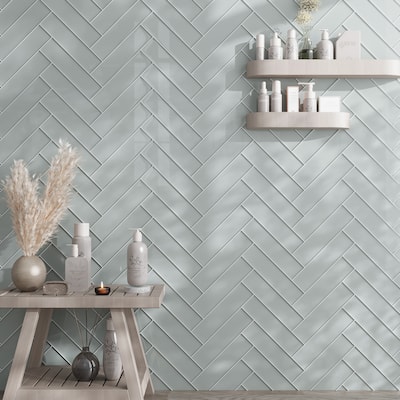 Apollo tile 3" x 12" Colorway Glossy Gray Glass Tile (5 sq ft/case) - 20 Pack