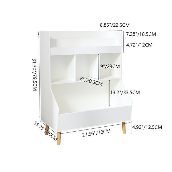 Toy Storage Organizer, Kids Bookshelf and Toy Storage with Legs, Multifunctional Storage Organizer, Children Bookcase