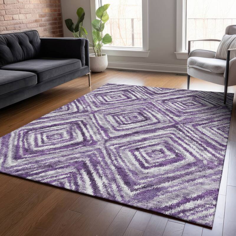 Machine Washable Indoor/ Outdoor Chantille Moroccan Boho Contemporary Rug