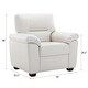 preview thumbnail 8 of 52, Morden Fort Upholstered Living Room Set chair , Loveseat,2 Pieces, Faux Leather