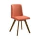 preview thumbnail 2 of 10, Set of 4 Gina Upholstered Dining Chairs in Walnut Finish