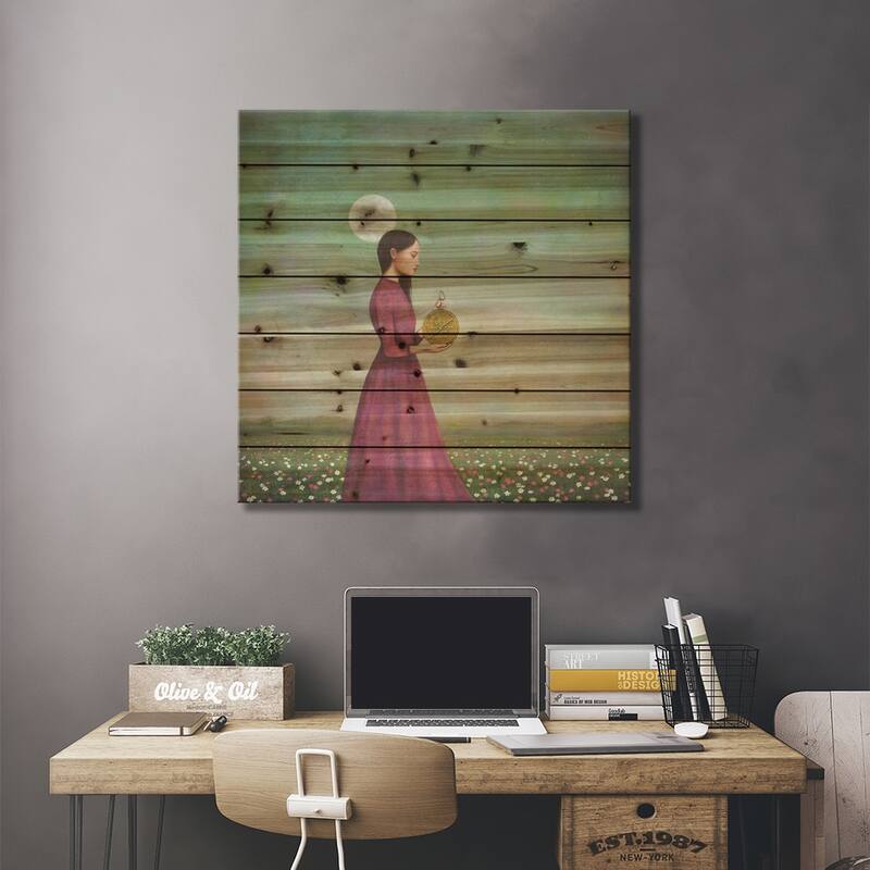 Counting On The Cosmos Print On Wood by Duy Huynh - Multi-Color
