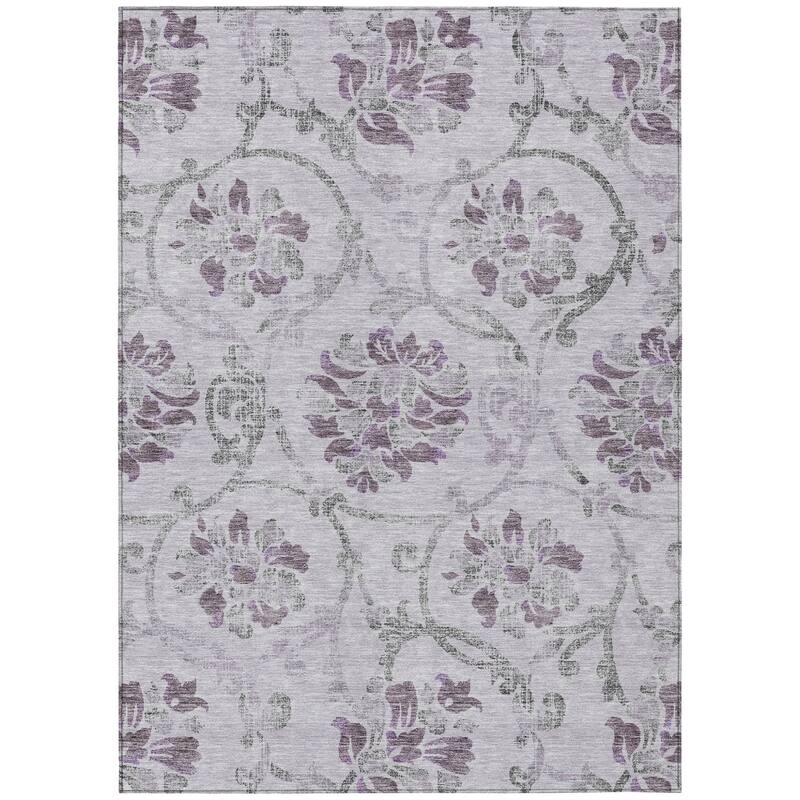 HomeRoots Floral Traditional Rectangle Outdoor Rug