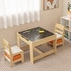 preview thumbnail 5 of 8, Gymax Children Kids Table Chairs Set With Storage Boxes Blackboard