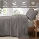 preview thumbnail 77 of 110, Madison Park Quebec Embroidered Reversible Oversized 3-piece Solid Texture Bedspread Quilt Set with Matching Shams