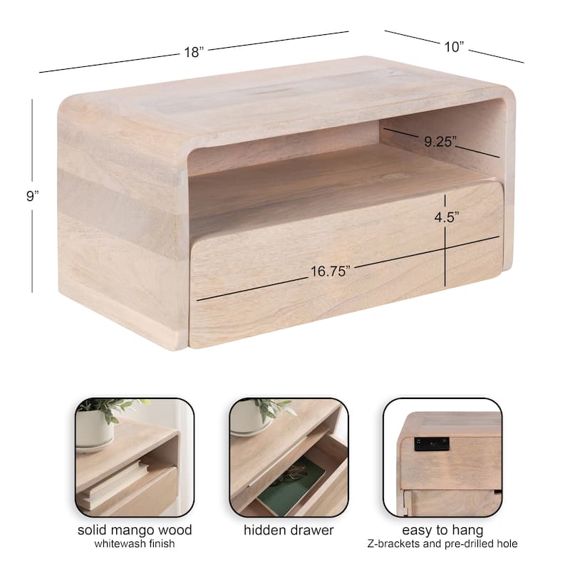 Kate and Laurel Kato Floating Side Table