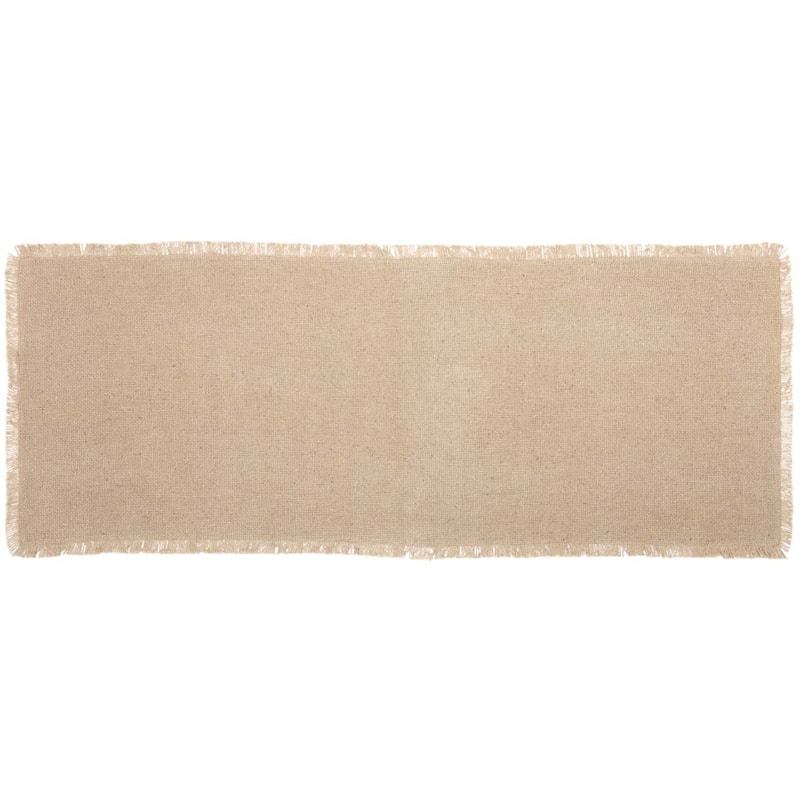 Burlap Fringed Runner