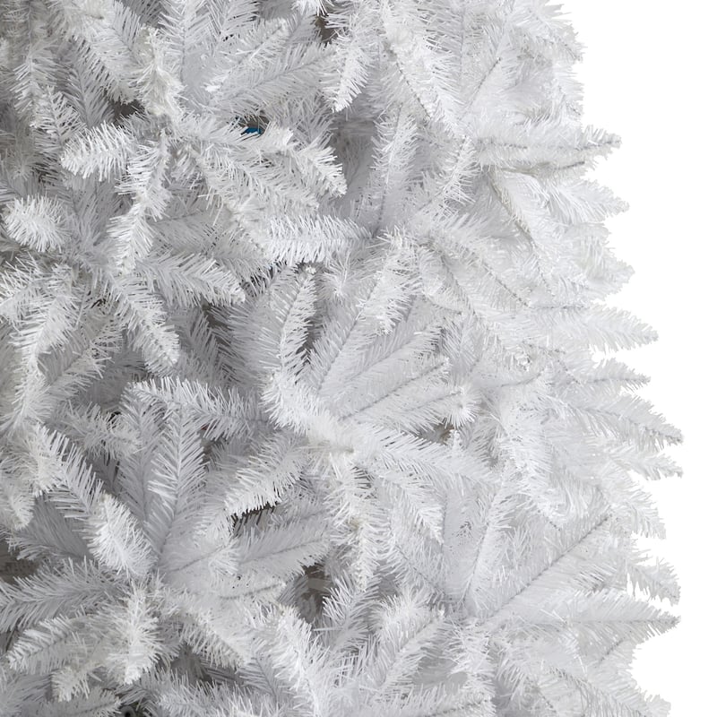 12' White Slim Silhouette Artificial Christmas Tree, Unlit - over-10-feet