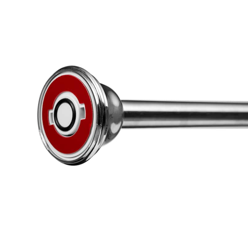 Croydex Stick N Lock Shower Curtain Rod, No-Drill Installation, Extending from 48in-86in, Chrome